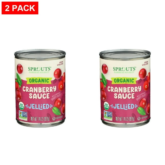 Sprouts Organic Jellied Cranberry Sauce 14 oz (Pack of 2)