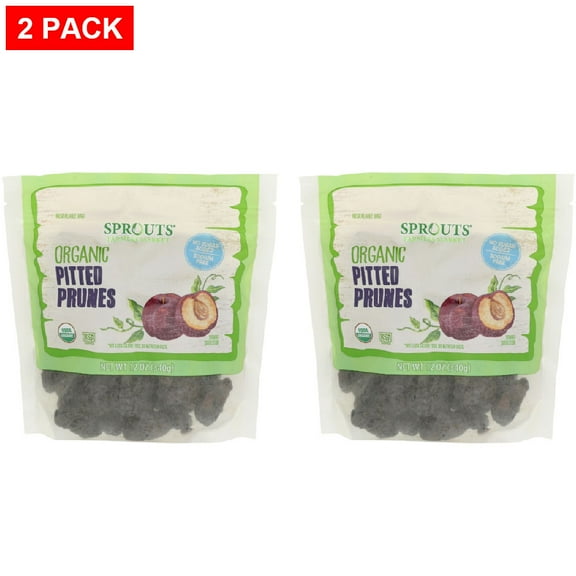 Sprouts Organic Pitted Prunes 12 oz (Pack of 2)