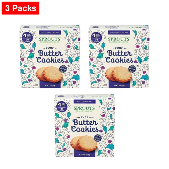 Sprouts Pure Butter Cookies 4 Count - 20 ct - 3 Packs