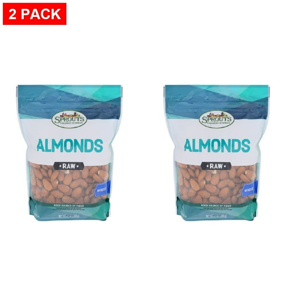 Sprouts Raw Whole Almonds 12 oz (Pack of 2)