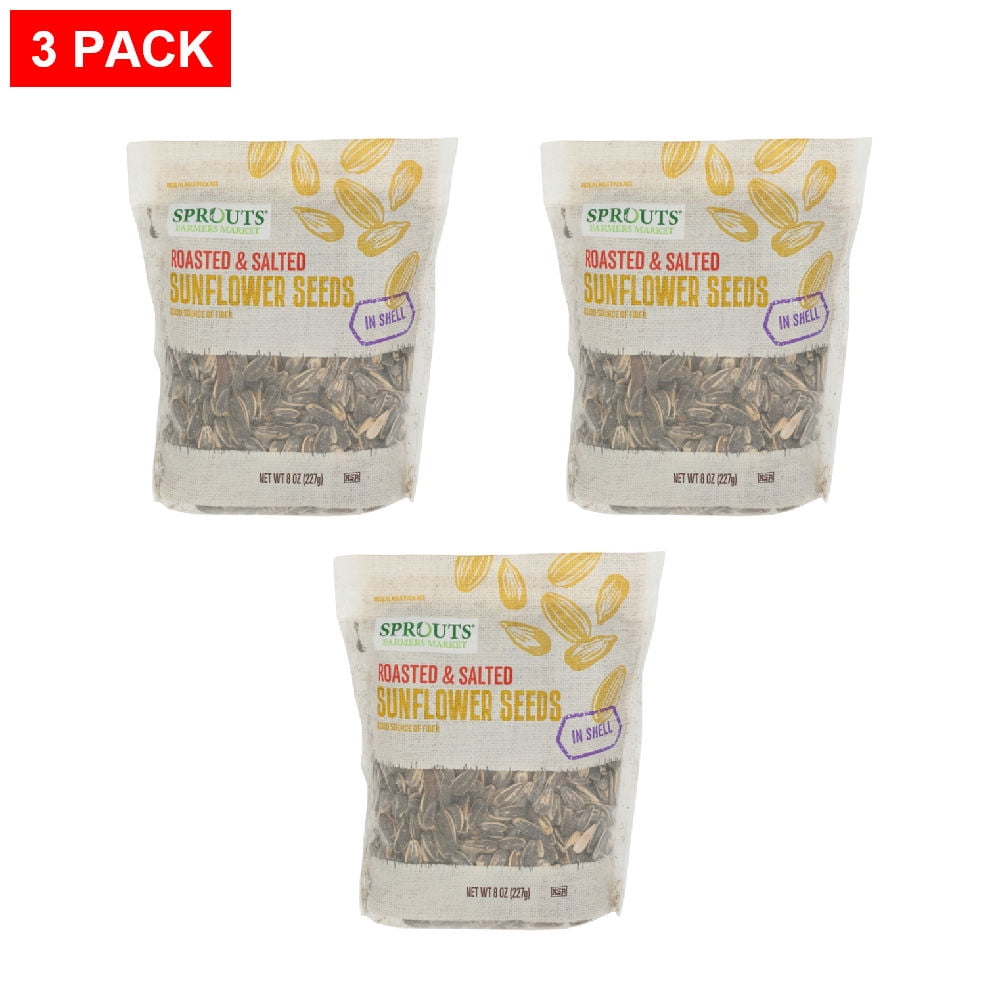 Sprouts Roasted Salted In Shell Sunflower Seeds 8 oz (Pack of 3)