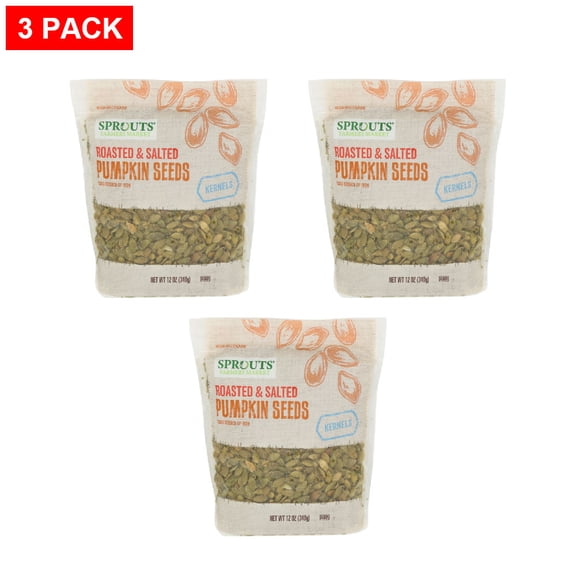 Sprouts Roasted Salted Pumpkin Seed Kernels 12 oz (Pack of 3)