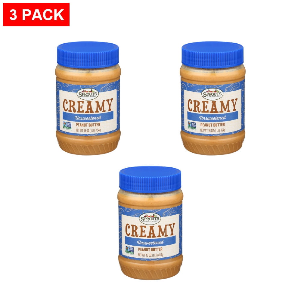 Sprouts Smooth Peanut Butter 16 oz (Pack of 3)