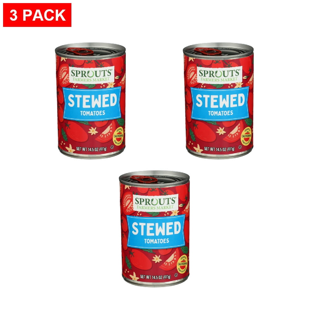 Sprouts Stewed Canned Tomatoes 14.5 oz (Pack of 3)