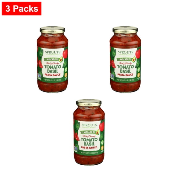 Sprouts Tomato Basil Avocado Oil Pasta Sauce - 24 oz - 3 Packs
