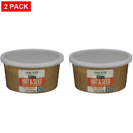 Sprouts Unsalted Nut Seed Butter 12 oz (Pack of 2)