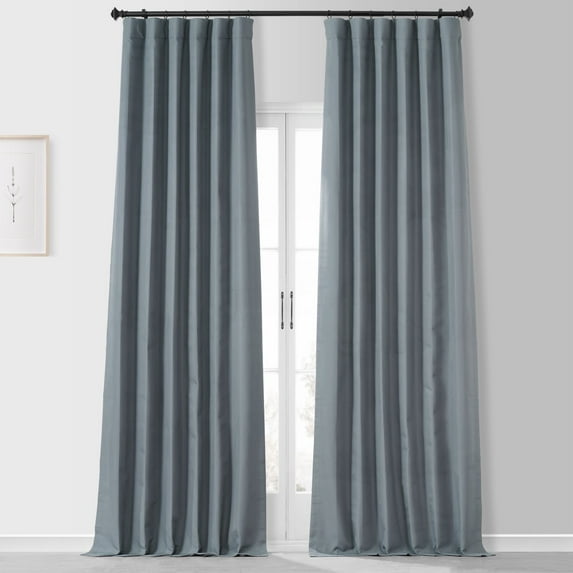Spruce Blue Placid Thermal Hotel Blackout Curtain Pair (2 Panels), Spruce Blue, 50W X 84L