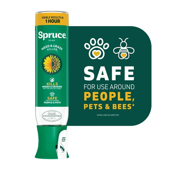 Spruce EZ-AIM Grass and Weed Killer Spray: Precision Shot for Cracks, Edges and Small Spaces (10 oz.)