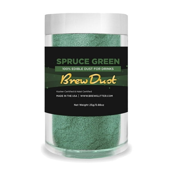 Brew Dust - Spruce Green Edible Drink Powder - Silky Swirl, Beverage Safe, 25g Jar