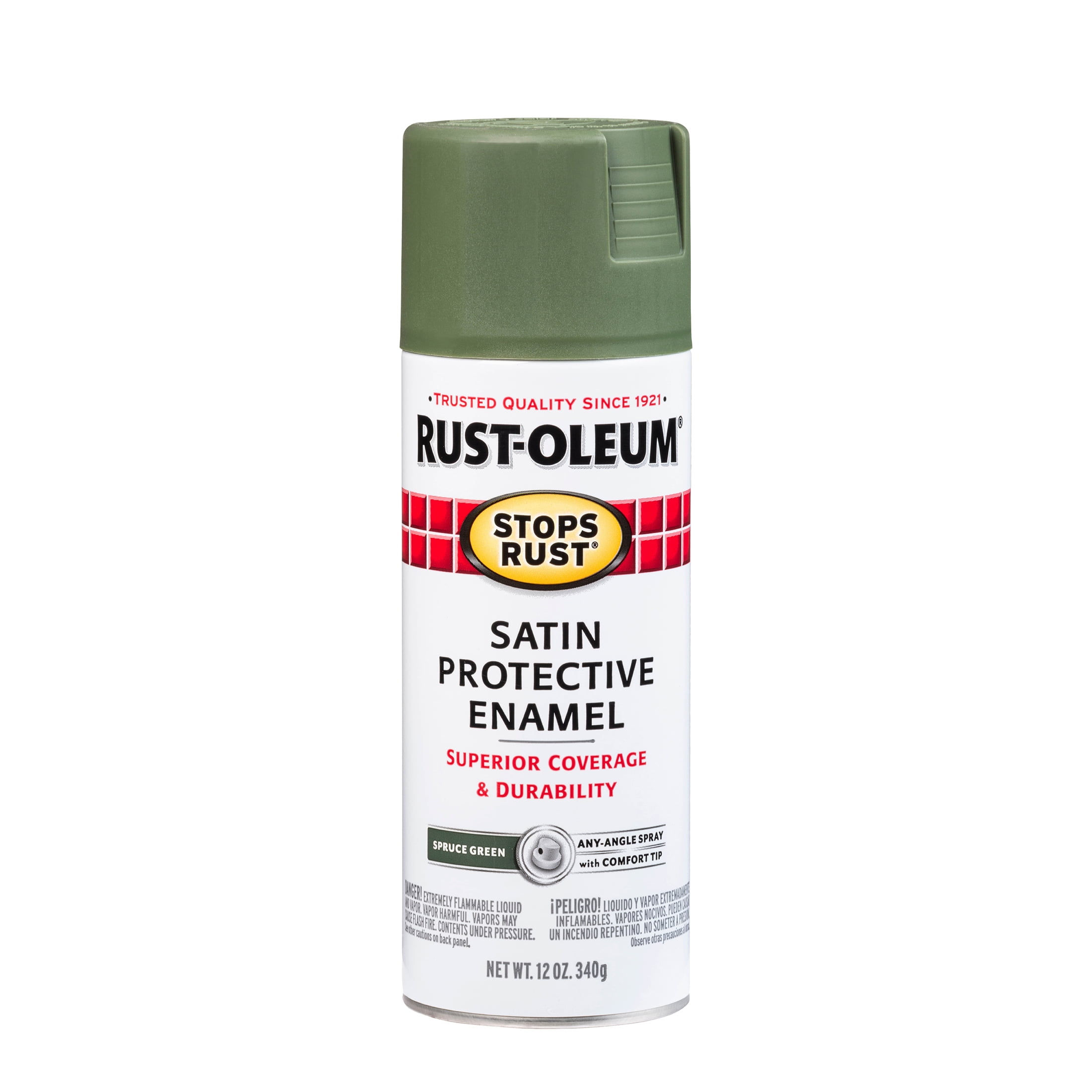 Spruce Green, RustOleum Stops Rust Satin Protective Enamel Spray Paint
