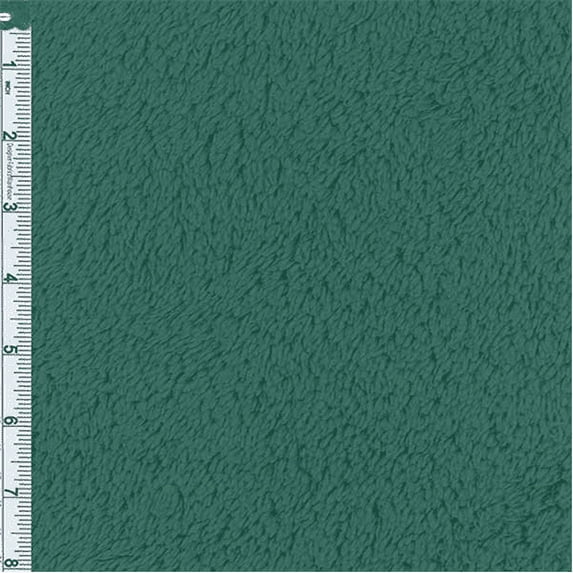 Spruce Green Thermal Shaggy Hi-loft Fleece, Fabric By the Yard