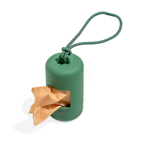 Wild One Dog Waste Poop Bag Carrier Dispenser, Spruce Green