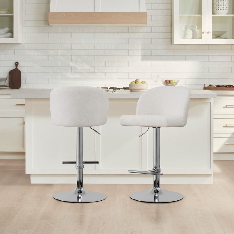 Spruce & Spring 26" Swivel Counter Bar Stool with Walnut Bentwood Frame, Upholstered or PE Rattan Back