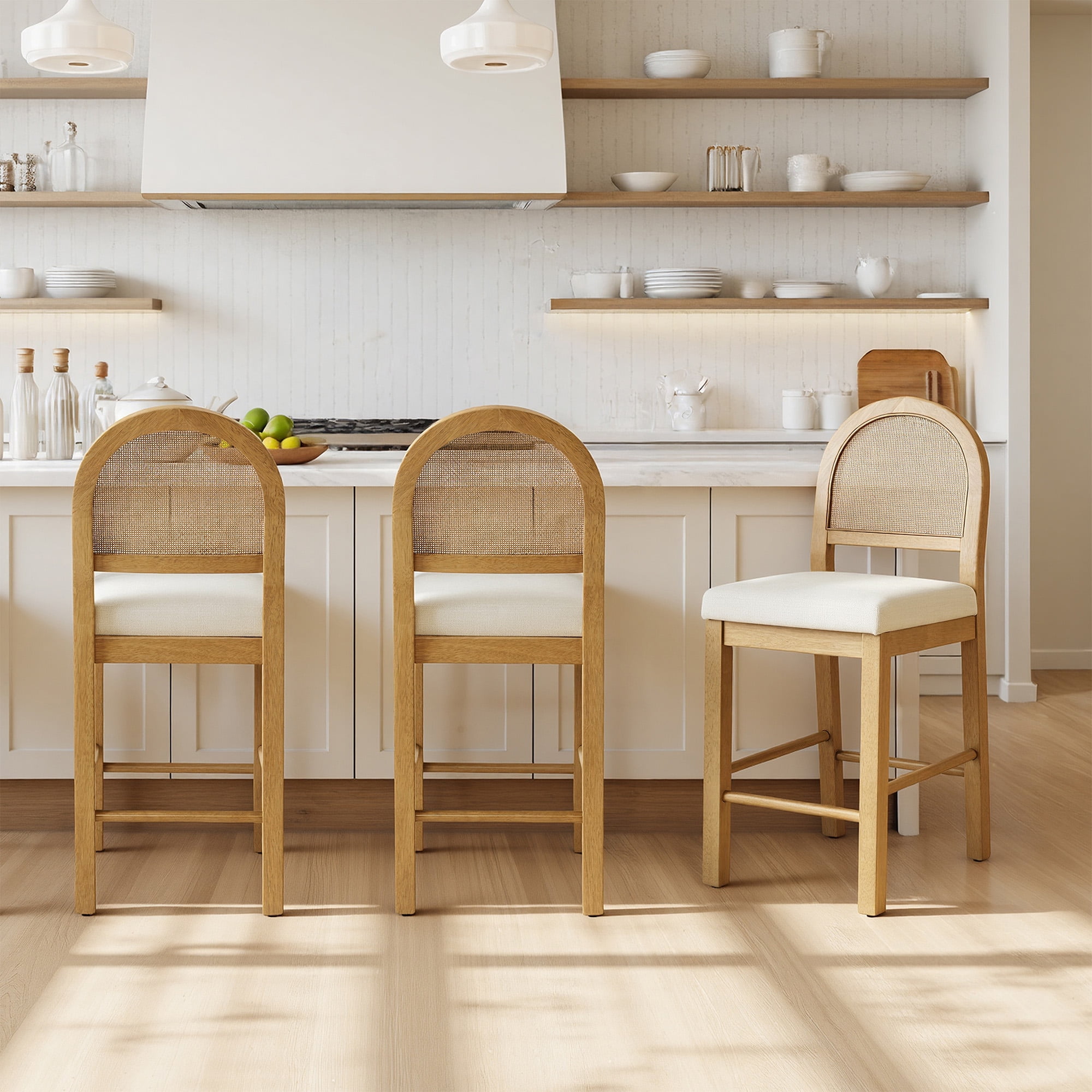 Spruce & Spring Boho Rattan Counter S...