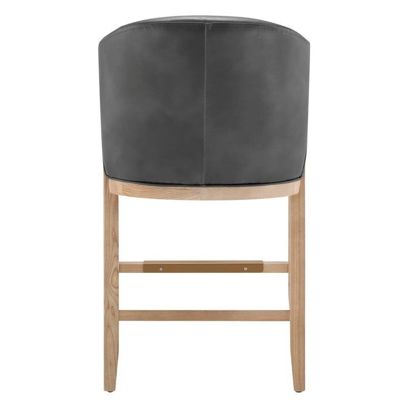 Spruce & Spring Exposed Wood Barstool Indoor Wood Frame Stool