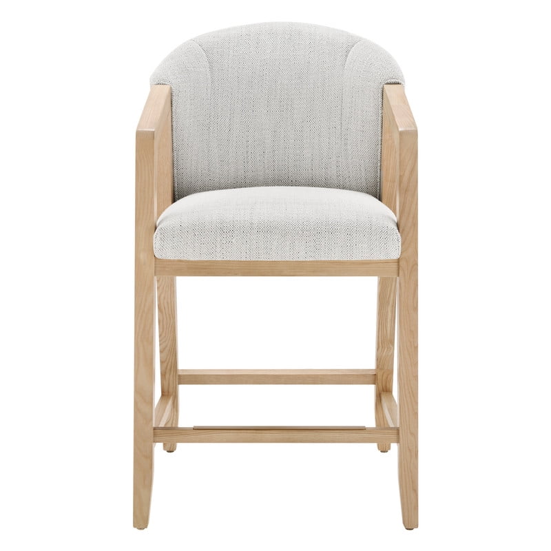 Spruce & Spring Exposed Wood Barstool Indoor Wood Frame Stool