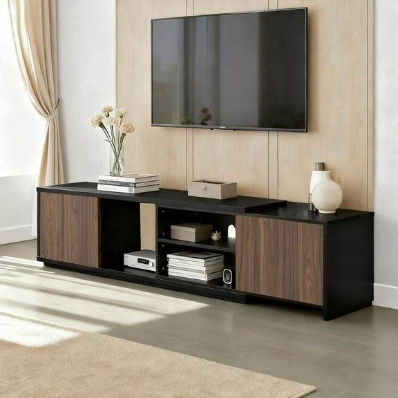 Spruce & Spring Extendable TV Stand for Large TVs up to 90 inches for Living Room