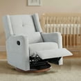 thumbnail image 1 of Spruce & Spring Manual Swivel Glider Recliner with Storage Pocket, Gray, 1 of 10
