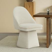 Spruce & Spring Modern 360° Swivel Upholstered Dining Chair with High Back, Single, Linen