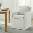 thumbnail image 1 of Spruce & Spring Modern Upholstered Dining Arm Chair with Casters No Assembly, Single, Wheat Fabric, 1 of 15