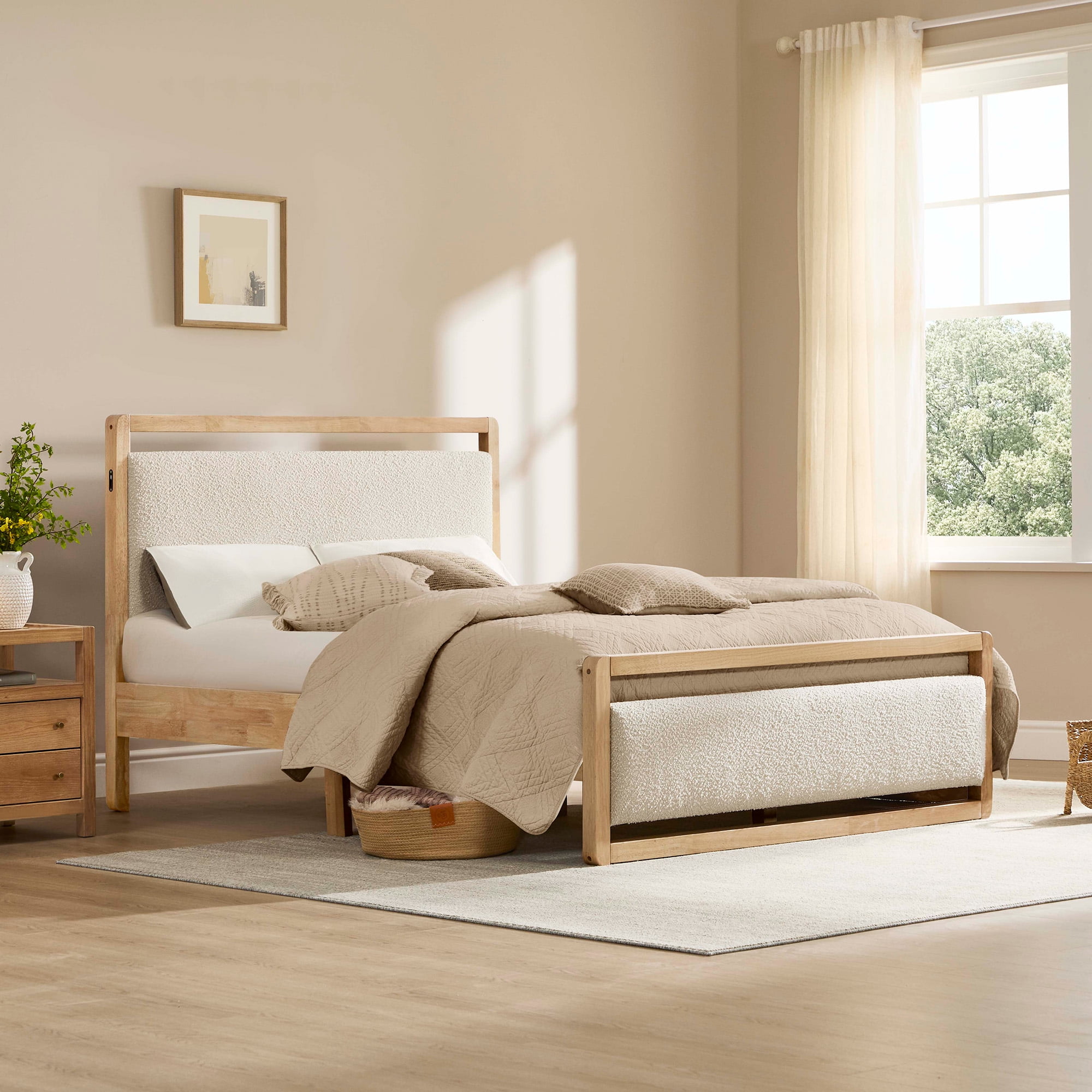 Spruce & Spring Upholstered Platform Bed Frame