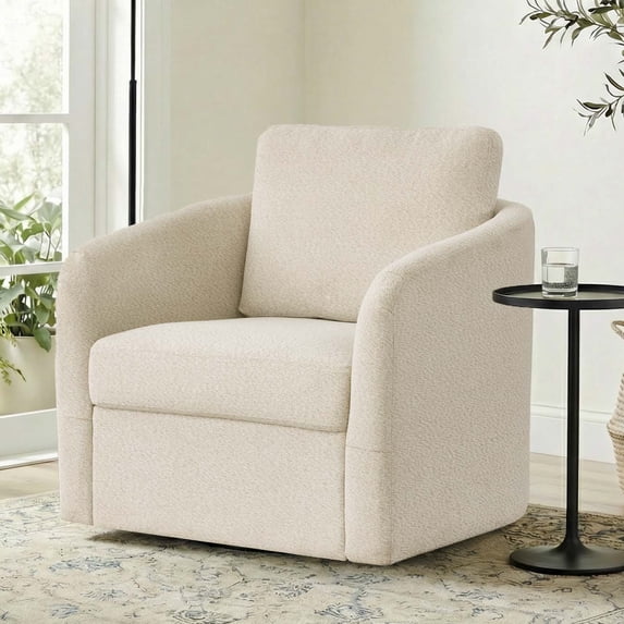 Modern Spring Chair Spruce & Spring Modern Upholstered Swivel Barrel Accent Chair with ...