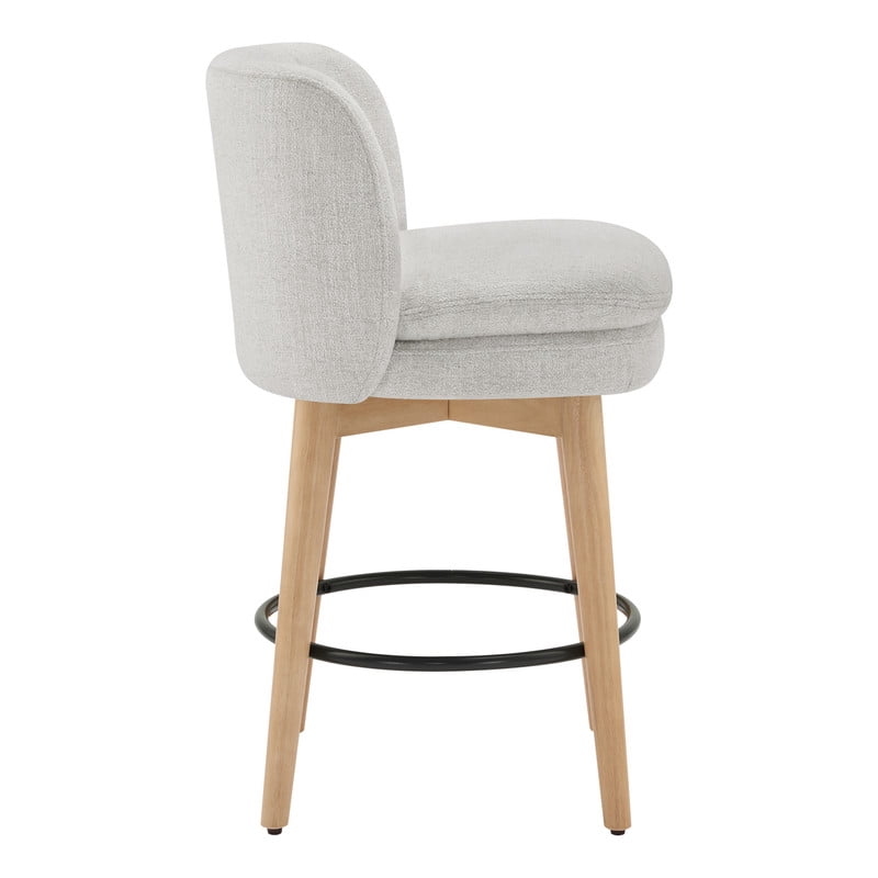 Spruce & Spring Swivel Upholstered Counter Stools Set of 2 Indoor Fabric Stools