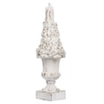 thumbnail image 1 of Spruce Tree Magnesium Finial with Distressed Finish, White- Saltoro Sherpi, 1 of 5