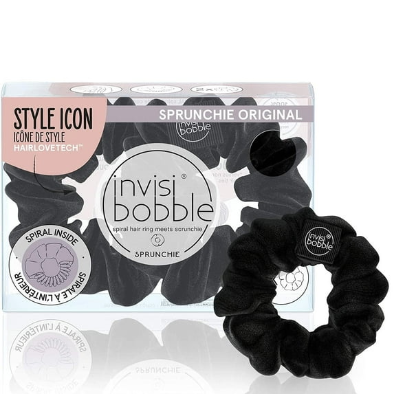 Sprunchies Invisibobble Hair Tie Scrunchies with Spirals Softer on Hair, 2 Pack
