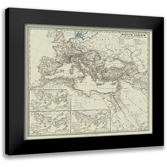 Spruner 17x15 Black Modern Framed Museum Art Print Titled - Roman Empire Diocletian Time - Spruner 1865