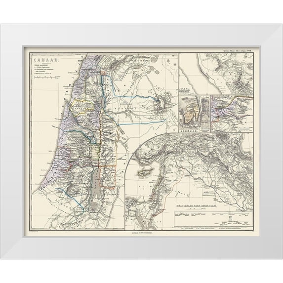 Spruner 18x15 White Modern Wood Framed Museum Art Print Titled - Middle East - Spruner 1865