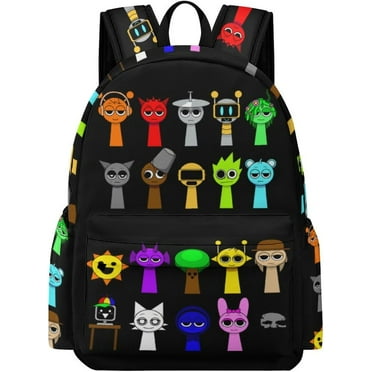 Sprunki Backpack Cartoon Cute Travel Backpack Lightweight for game fans