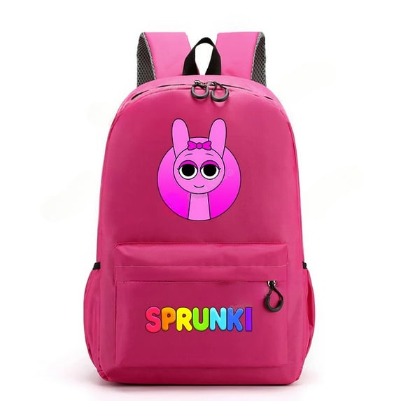 Sprunki Backpack School Bag Cartoon Schoolbags with Pockets, Large Capacity Lightweight Backpack for School, Work, Travel