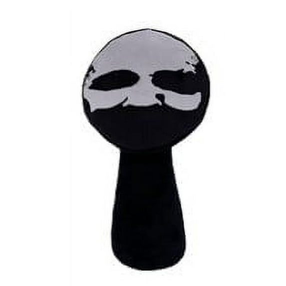 Sprunki Plush, Sprunki Game Plush, Wenda Sprunki, Sprunki Gray, for Kids (B-Black), 8.6"