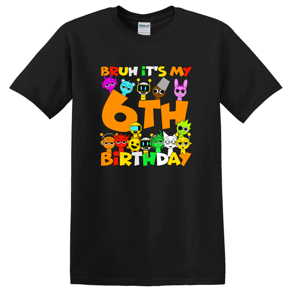 Sprunki Sixth Birthday Party Graphic T-Shirt