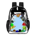 thumbnail image 1 of Sprunki Stylish Mesh & Transparent Clear Backpack – Trendy, Durable & Lightweight for School, Work Or Travel, 1 of 7