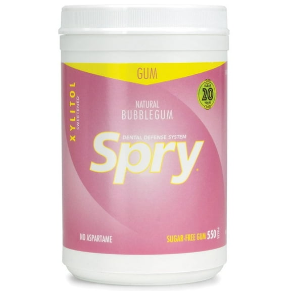 Spry Bubblegum Xylitol Chewing Gum, Aspartame-Free, Sugar-Free, Adults & Kids, 550 Pieces, 1 pack