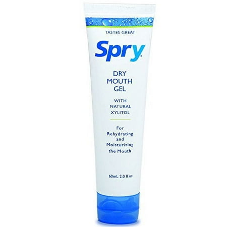 Spry Dry Mouth Gel with Xylitol, Mint Free and Sugar Free for Natural and Long Lasting Dry Mouth Relief, 2 oz, 3 Pack