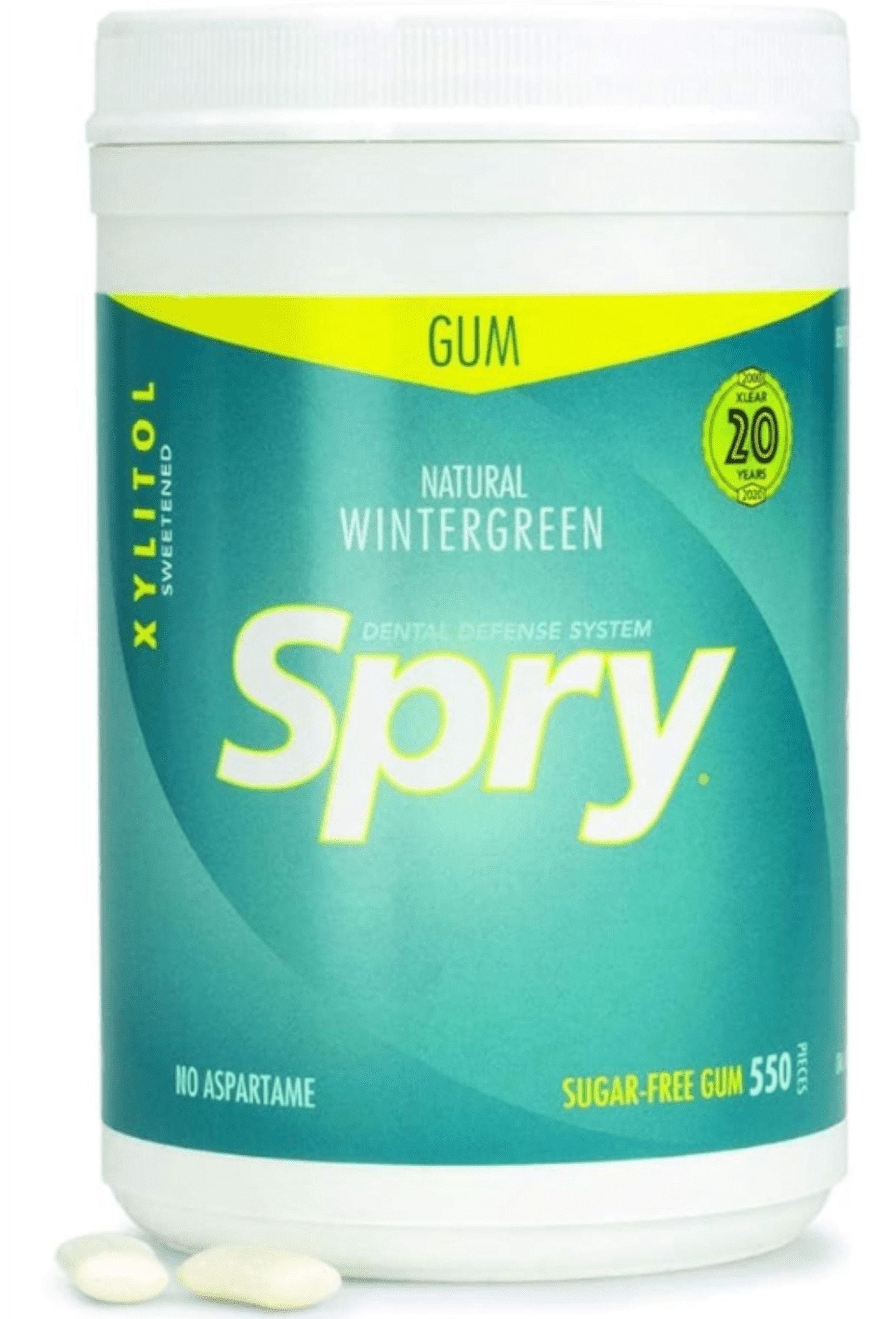 Spry Fresh Natural Xylitol Chewing Gum, Aspartame-Free Sugar-Free, Wintergreen, 550 Pieces 1 pack