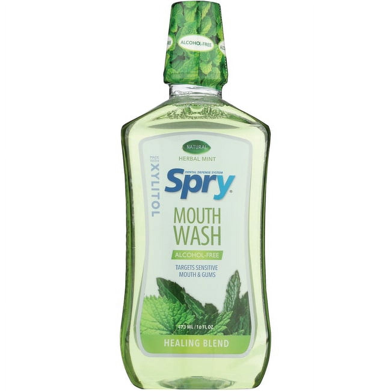 Spry Mouth Wash, Healing Blend, AlcoholFree, Natural Herbal Mint, 16