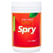 Spry Sugar-Free Xylitol Mints, gluten-free, for oral health, cinnamon flavor, 1200 count, 3 pack