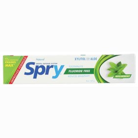 Spry Xylitol Adult Toothpaste 5oz Fluoride-Free Teeth Whitening Breath Freshening Spearmint 1 Pack