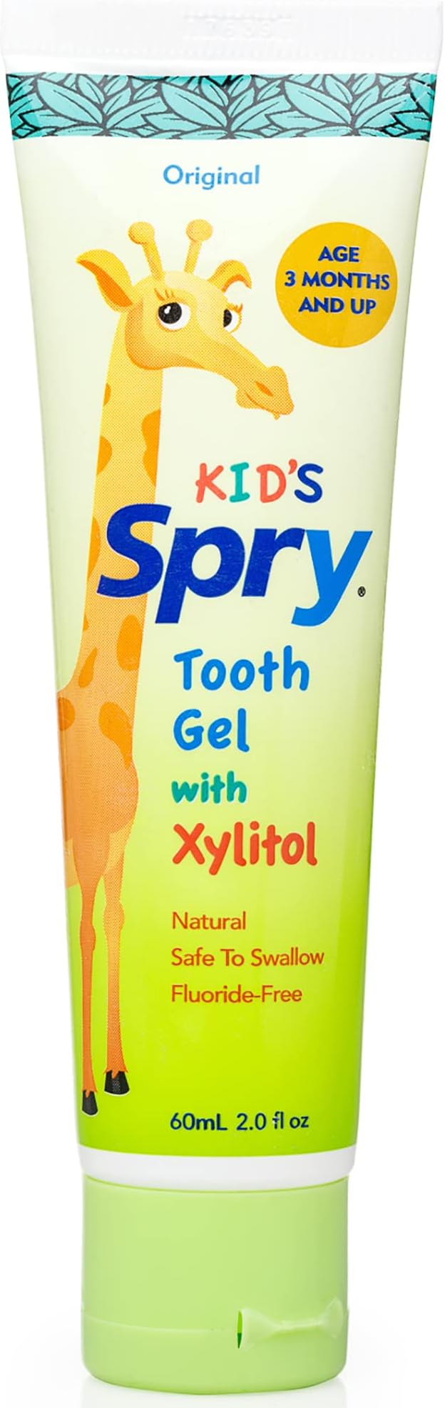 Spry Xylitol Baby Toothpaste, Natural Toddler Toothpaste, Fluoride Free Toothpaste for Kids