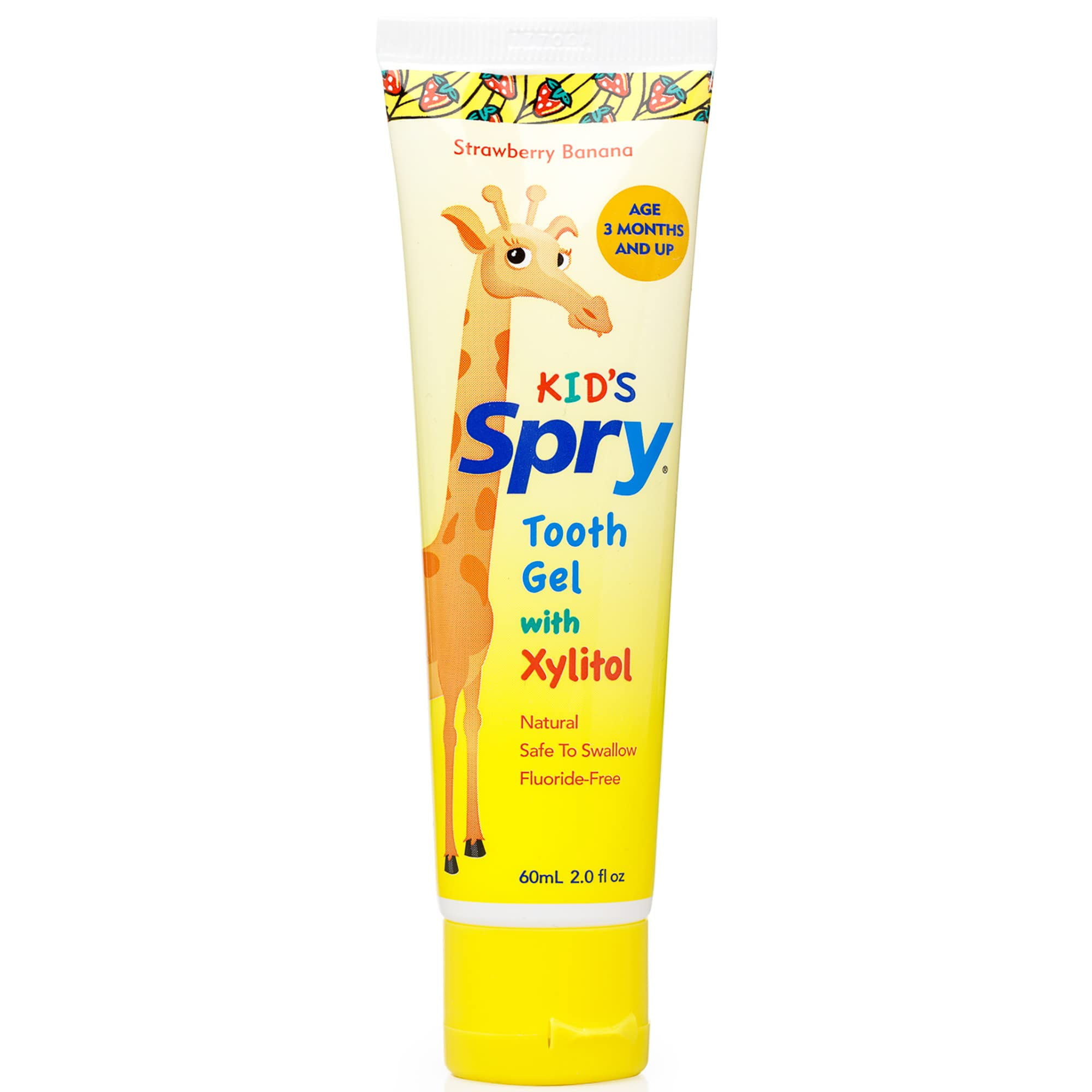 Spry Xylitol Baby Toothpaste, Natural Toddler Toothpaste, Fluoride Free Toothpaste for Kids