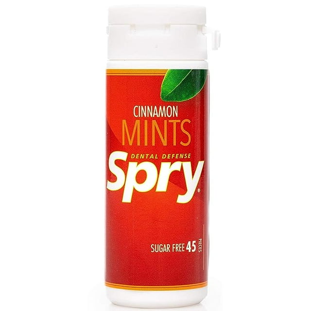 Spry Xylitol Cinnamon Mints Sugar Free Candy Breath Mints That