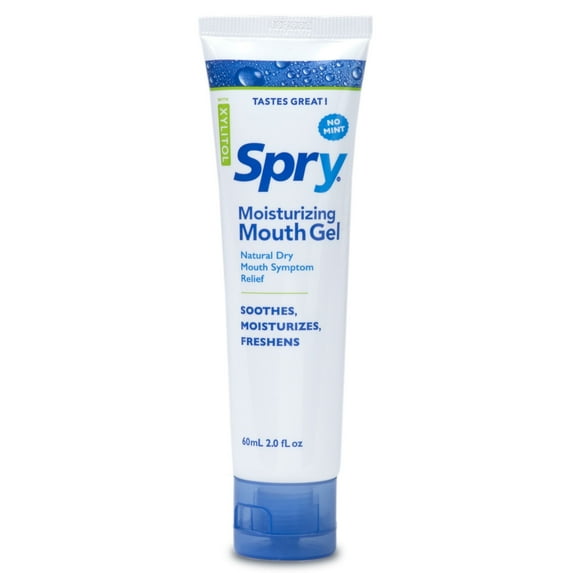 Spry Dry Mouth Gel, sugar-free with xylitol, original flavor, for adults, 2 oz