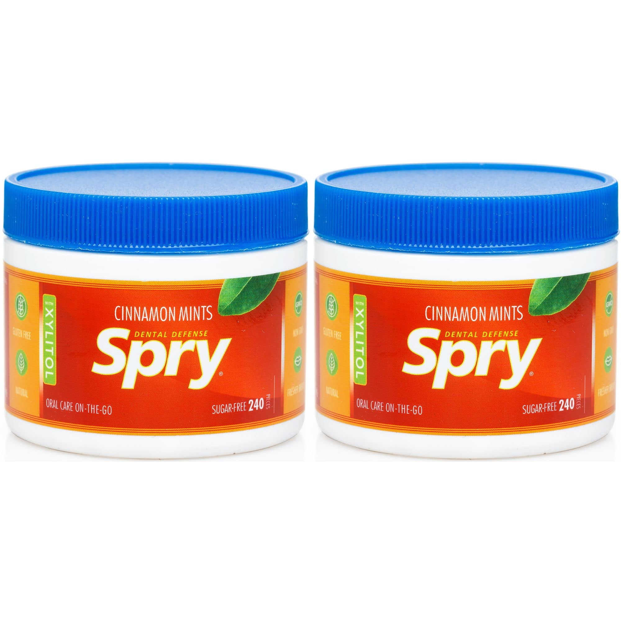 Spry Xylitol Mints, Cinnamon, 240 Count (2Pack) Breath Mints That