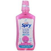 Spry Xylitol Mouthwash, Natural Ingredients, Enamel Support Oral Rinse Bubble Gum 16 fl oz 2 Pack