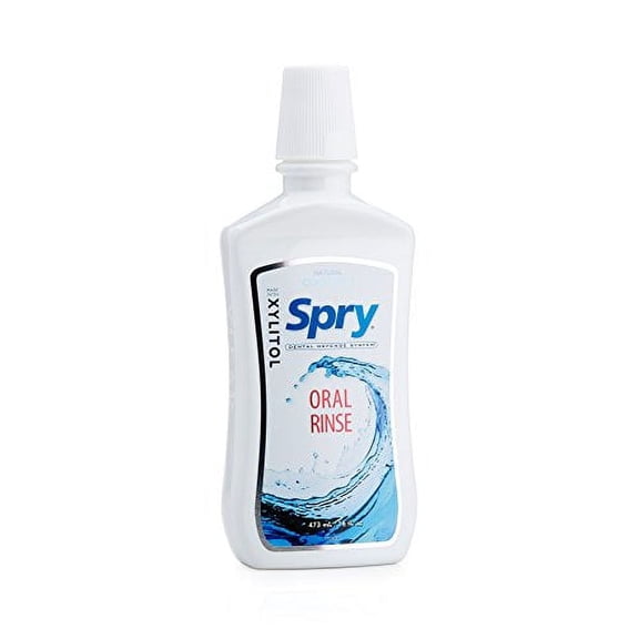 Spry Xylitol Mouthwash, Natural Ingredients, Enamel Support Oral Rinse, Cool Mint 16 fl oz 1 Pack
