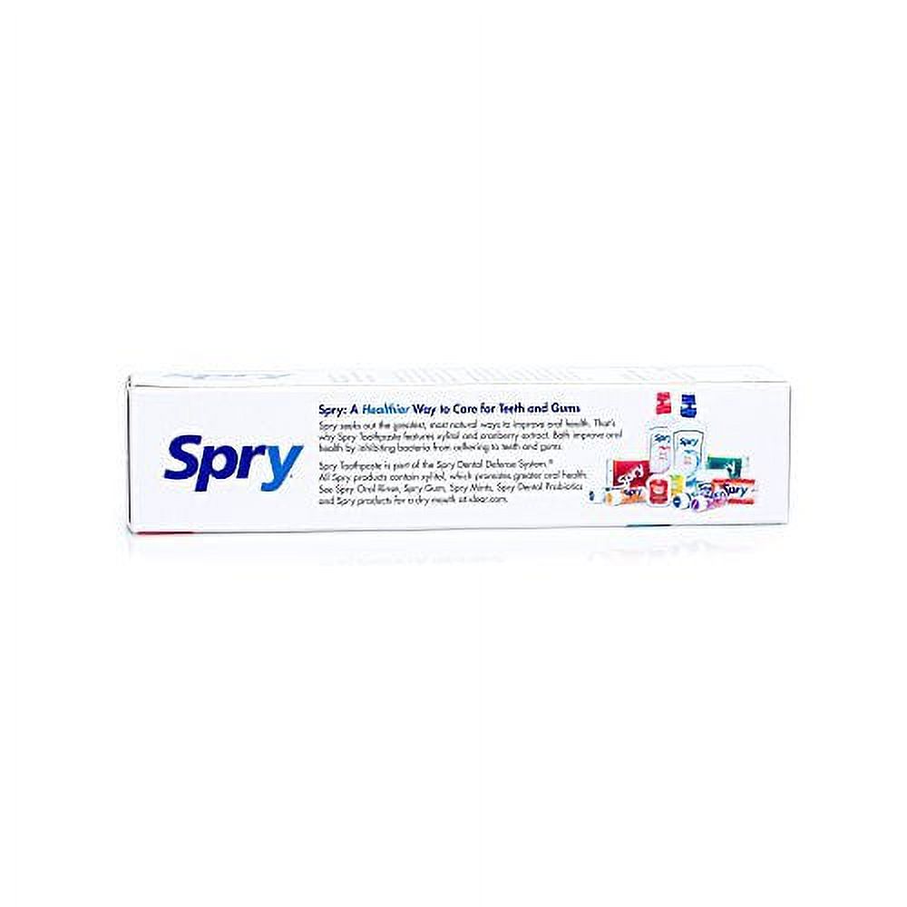 Spry Xylitol Toothpaste, FluorideFree, Natural Peppermint, AntiPlaque